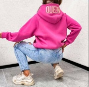 BLUZA OCIEPLANA DAMSKA Z KAPTUREM QUEEN /MOTION 