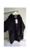 Czarny krótki płaszcz alpaka r XXL