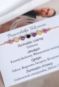 Bransoletka z kamieni naturalnych turmalin ametyst cytryn turmalin różowy