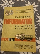 Informator kalendarz żołnierza kierowcy rok 1973