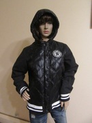 NIKE damska kurtka bomberka pikowana czarna z kapturem jak nowa_ XL