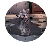 VIKMARI Zegar Ścienny Drewniany 20 cm