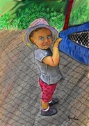 Grafika komputerowa Obraz Dziecko 51,5cm x 36,5cm - na PVC - wielokolorowy