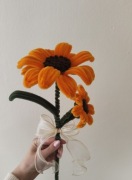 Słonecznik z druciki kreatywnycj