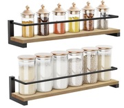 Półka Kuchenna Na Przyprawy Stojak Regał Ścienny ZESTAW 2 SZTUKI Półki