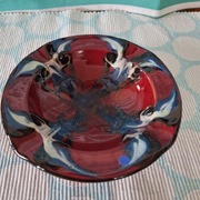 Popielniczka ze szkła topionego 