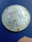 10 zł Głowa Kobiety 1932 Piękna Nieczyszczona 