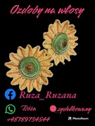  Kokardki na włosy ręcznie robione na szydełku 