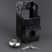 Osłona antywłamaniowa na kłódkę stalowa + kłódka tarczowa komplet