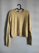 Bluzka damska beżowa sweter z długim rękawem H&M rozmiar S