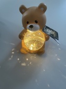 Lampa nocna miś z kulą LED – ozdobna lampka do pokoju dziecka