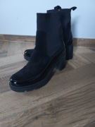 Botki WOJAS na wysokiej podeszwie i obcasie rozm. 40