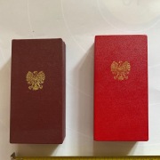 2 x Pudełko  Etui puste na medal, odznaczenie wyróżnienie  odznake PRL 