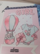 Kartka na narodziny dziewczynka