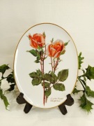 Talerz porcelanowy kolekcjonerski róże Index Bradex 