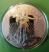 GIGANT - 70 mm Liberty 20 Dollar $ DolarDouble Eagle Bogini Wolności