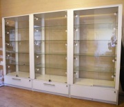 Witryna gablota szklana 3 sztuki