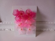 kolczyki różowe cieniowane długie lekkie