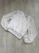 biała bluzka w kropki długi rękaw przeźroczysty FB Sister 36 S