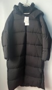 ZARA czarny płaszcz puchowy zimowy thermal edition L/40