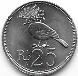 Indonezja 25 rupiah 1971 Piękna