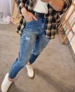 Spodnie jeansy balloon pasek w zestawie m.sara pelma rozmiarowka 