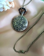 Zegarek kieszonkowy- antyczny - Pełne kwiaty