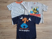 3 x Bluzka koszulka kr. rękaw  rozm. 128/134 - 8/9 lat