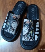 Czarne Klapki Skórzane Damskie Filippo DK6158 41