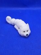 Brelok do kluczy w kształcie pieska Samojed