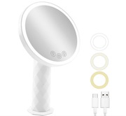 Lusterko do makijażu podświetlane 3 barwy światła