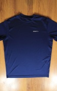 T-shirt Craft r. L męski granatowy krótki rękaw sportowy poliestrowy 