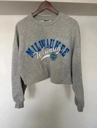 szara krótka bluza z nadrukiem Gina Tricot 38 M