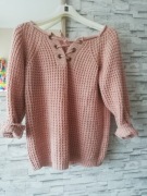 Sweterek pudrowy róż hitt