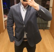 Marynarka Casual Reserved Rozmiar 54 | Granatowa | Struktura | Bawełna