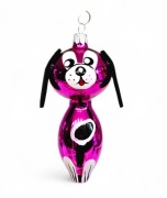 Bombki choinkowe szklane 1 szt. PIESEK wzór retro jak prl  kształtki pies