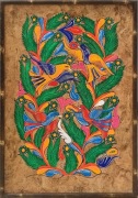 Obraz, sztuka ludowa #4, ręczne malarstwo na korze amate, Meksyk, 39*56 cm