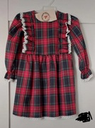 Śliczna czerwona sukienka - rozmiar 110