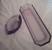 MOSER ART DECO KRYSTAL GLASS VASE 30s 2 SZT NEODYMOWE 