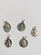 Medalik srebro 925 zestaw 5 sztuk 