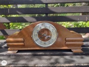 Stary niemiecki zabytkowy zegar kominkowy 