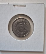 Moneta 50gr z 1992r z rolki bankowej