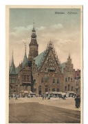 Wrocław Breslau Ratusz kolorowa karta pocztowa 1934