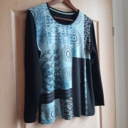 Bluzka grafitowo-niebieska, rozm. M