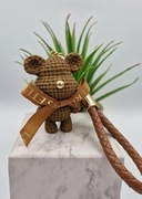 Brelok do kluczy torebki plecaka zawieszka ozdoba brązowy