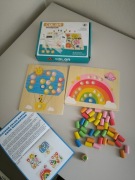 Montessori drewniana gra logiczna w dopasowywanie kolorów 