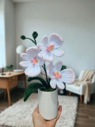 Storczyk, Bukiety, Doniczka ceramiczna Kwiaty, prezent , druciki szenilowe