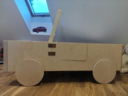 Łóżko auto drewniane