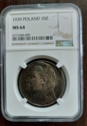 10 zł Piłsudski 1939 NGC MS64