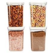Zestaw 4 sztuki Pojemniki Organizer Na Żywność Kasze Makarony Lodówka
